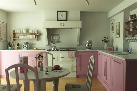 inspirasi desain dapur bergaya feminim tidak melulu pakai warna pink