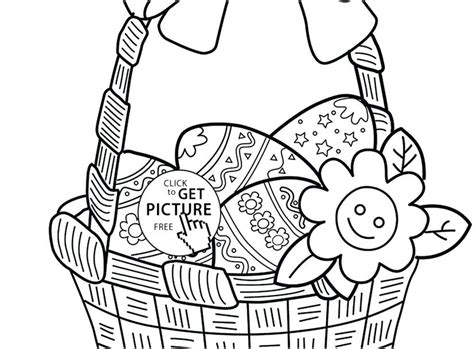 basket coloring pages printable  getdrawings