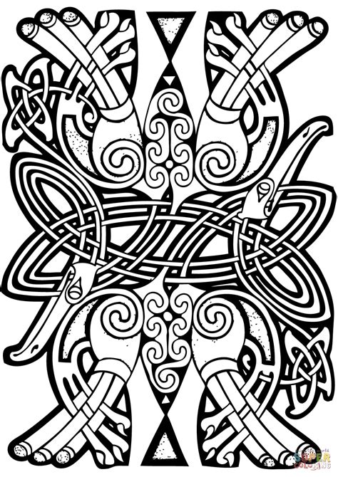 celtic art interwoven abstract elements celtic art adult coloring pages