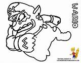 Mario Coloring Pages Bomb Bros Wario Template Super sketch template