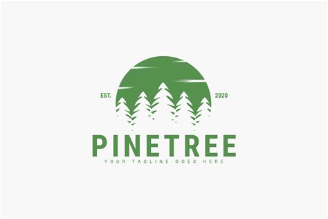 pine tree logo emblem vector design graphic  iamginan creative fabrica