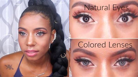 Colored Contacts On Brown Skin Iris Beauty Youtube