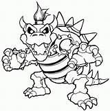Coloring Pages Bowser Mario Jr Printable High Popular Quality sketch template