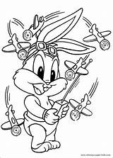 Coloring Pages Looney Tunes Baby Cartoon Printable Toons Color Loony Character Kids Bunny Sheets Bugs Book sketch template