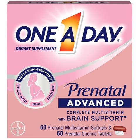 day advanced prenatal multivitamin  choline  count
