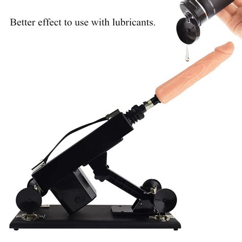 automatic thrusting sex machine with 8 attachments dildo