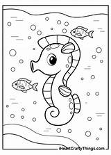 Seahorse Iheartcraftythings Colouring sketch template