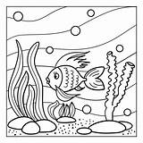 Coloring Drawing Outline Sea Coral Underwater Pages Fish Corals Under Kids Funny Scenery Stock Reef Vector Illustration Printable Aquarium Getcolorings sketch template