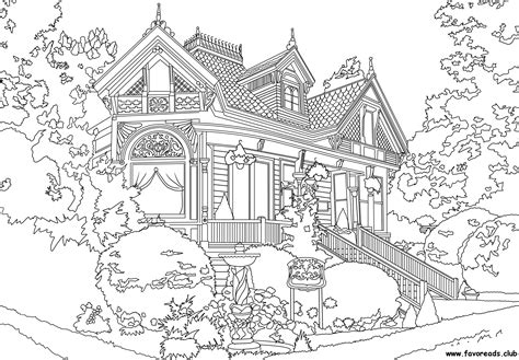 house coloring pages  adults