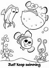 Nemo Coloring Finding Pages Printable Everfreecoloring sketch template