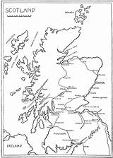 Map Scotland Outline Murphy Travels Author Main Template Coloring Byways Highways Motor British Car Ajhw Books sketch template