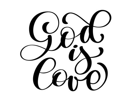 god  love christian quote text hand lettering typography design