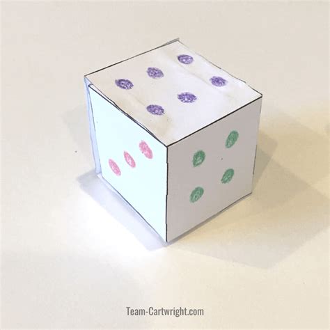 paper dice   printable team cartwright