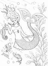 Coloring Mermaid Pages Realistic Merman Cute Real Detailed Getcolorings Color Printable Getdrawings Barbie Mermaids Merliah Colorings Escolha Pasta Para sketch template