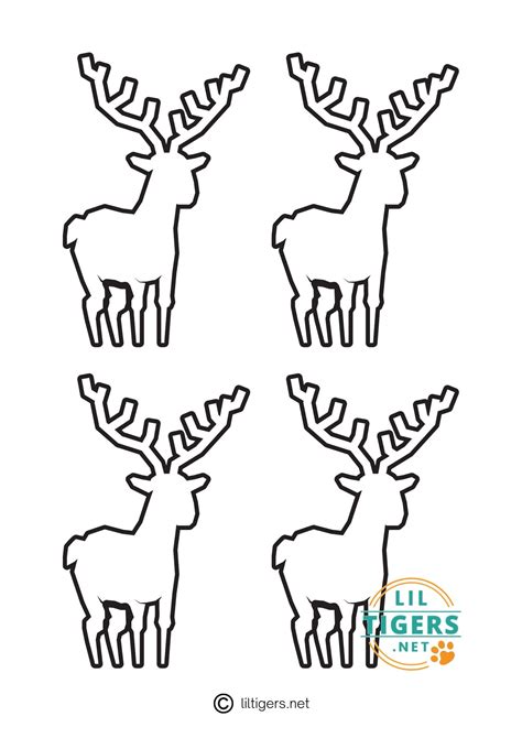 printable reindeer templates lil tigers lil tigers