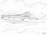 Coloring Boat Speed Pages Motor Boats Drawing Printable Line Popular Ships sketch template