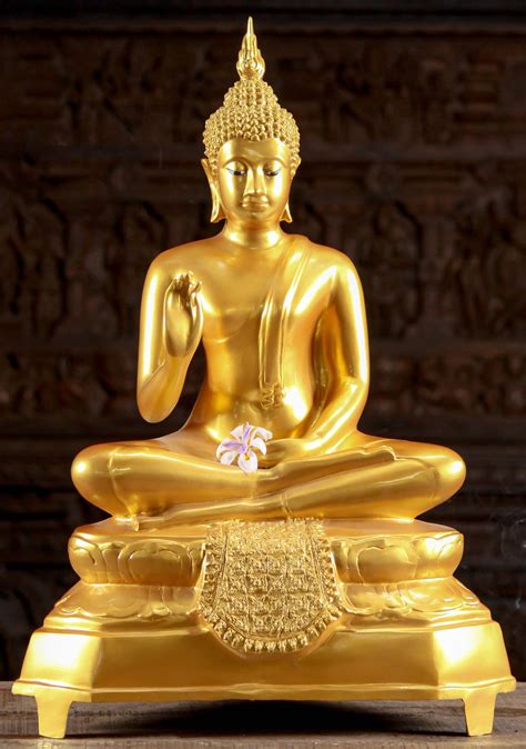 sold thai style golden teaching buddha statue  ta hindu