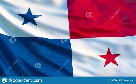 Bandera De Panamá Bandera Que Agita Del Ejemplo De Panamá