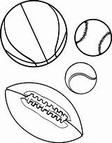 Coloring Balls Sports Printable Kids sketch template