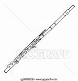 Clipart Outline Flute Flutes Webstockreview Isolated Vector sketch template