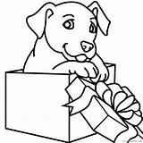 Coloring4free Puppies Coloring Pages Cute Gift Christmas Hungry sketch template
