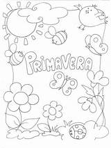 Primavera Preescolar Cuaderno sketch template