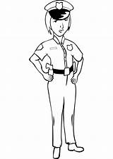 Police Coloring Woman Pages Kids Policewoman Print Handout Below Please Click sketch template