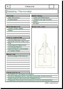 physik arbeitsblatt versuch waermelehre kalorik