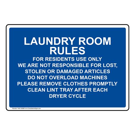 laundry room rules  residents    sign nhe