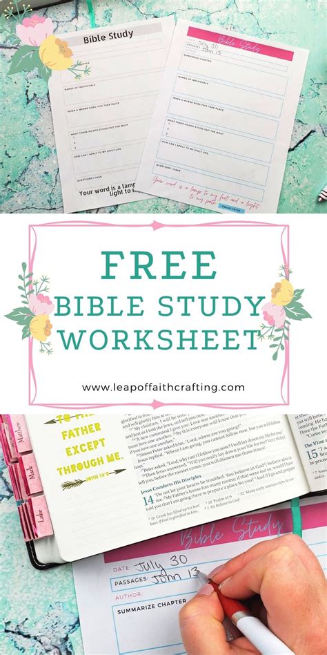 bible study printables   part   bible leap  faith