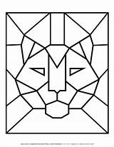 Coloring Pages Adult Geometric Tiger Animals Planerium Login sketch template