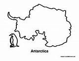 Antarctica Coloring Pages Map Penguin Printable Results sketch template