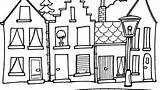 Coloring Pages House Kids Print Library Clipart Town Popular sketch template