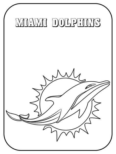 miami dolphins coloring page  printable coloring pages  kids