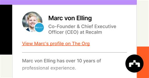 marc von elling  founder chief executive officer ceo  recalm  org