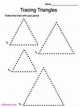 Preschool Shapes Triangle Worksheets Shape Tracing Worksheet Printable Triangles Activities Pages Coloring Preschoolers Kindergarten Dotted Printables Bing Gif Lines Writing sketch template