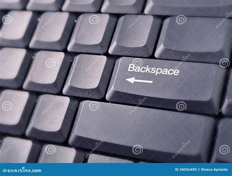 backspace key computer keyboard stock photo image  number background