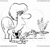Businesswoman Bored Playing Ball Toonaday Royalty Paddle Outline Illustration Cartoon Rf Clip 2021 sketch template