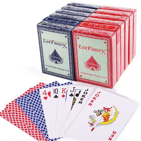 decks playing cards cards bulks  blue   red poker size