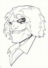 Dark Knight Joker Coloring Pages Heath Ledger Sketchy Deviantart Getcolorings Template sketch template
