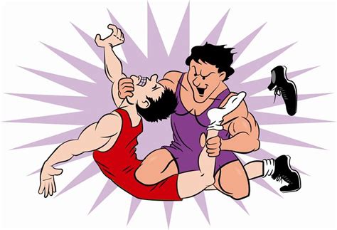 wrestling power daves cartoons digital art sports hobbies wrestling artpal