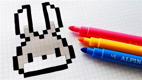 handmade pixel art   draw kawaii bunny pixelart