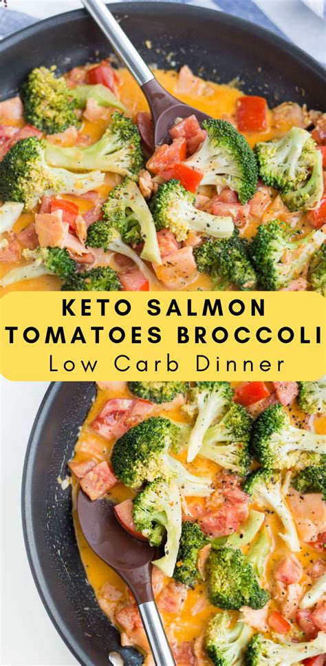 keto salmon tomatoes broccoli dinner recipe  recipes