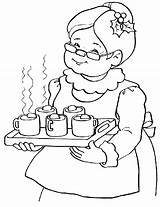 Mrs Claus Doubtfire Procoloring sketch template