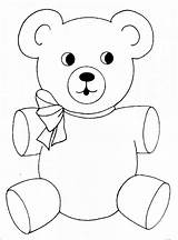 Coloring Bear Teddy Pages Print sketch template