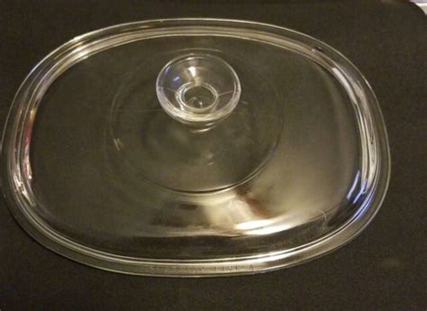 Pyrex Replacement Corning Ware Lid 8 3 4 X 6 3 4 Clear Glass 14