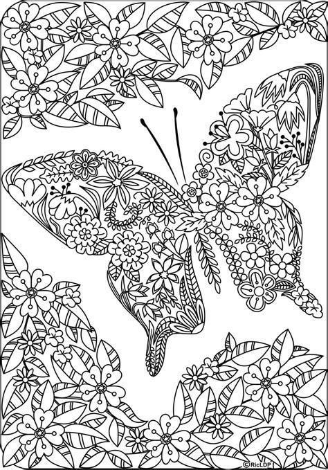 butterfly coloring pages  adults printable earlie steel