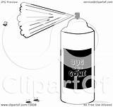 Spray Bug Clipart Aerosol Killer Dead Flies Royalty Illustration Pams Rf sketch template