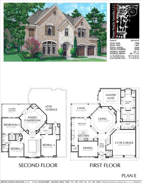 patio house plans custom built home blueprints residential hous preston wood associates