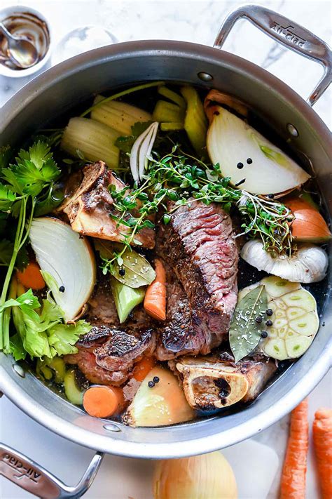 easy homemade beef broth stock foodiecrushcom